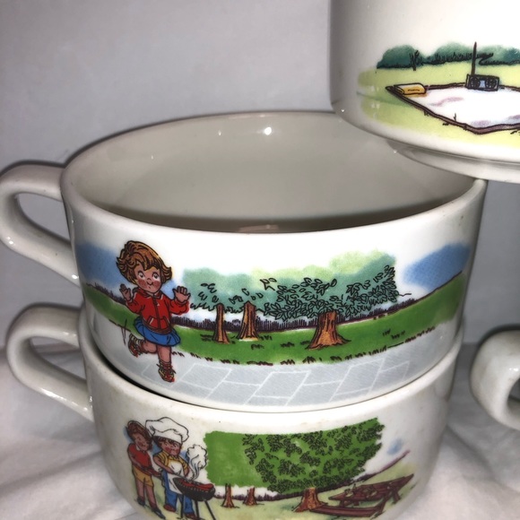 5 Vintage Summer Themed Campbell Soup Mugs dishwasher Microwave safe - Picture 9 of 10
